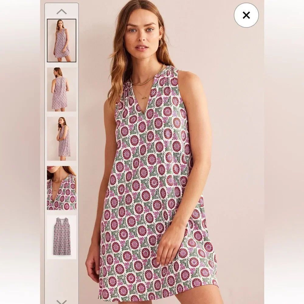 Boden Notch Neck Sleeveless Dress NWT